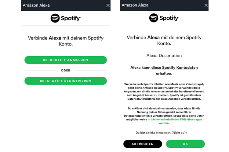 Can you connect free spotify with alexa password
